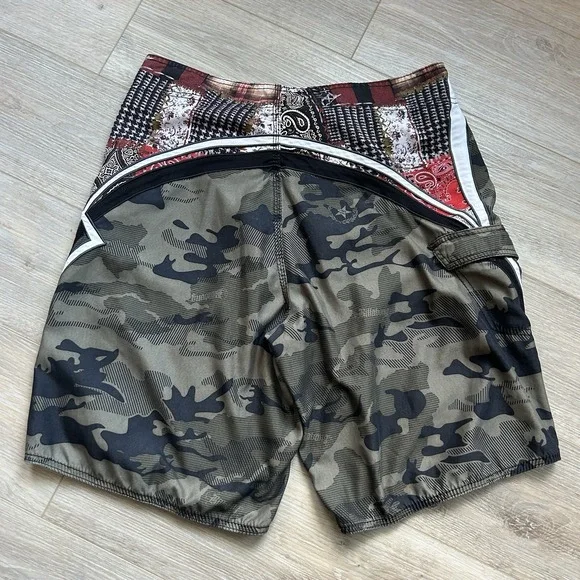 VTG Billabong Board Shorts Mens 36‎ Black Mark Occhilupo Surfing Australia Y2K Shorts